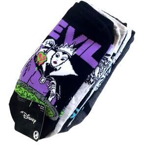 Disney Evil Wicked Chaos Girls Socks 6 Pair/PK Assortmt NWT